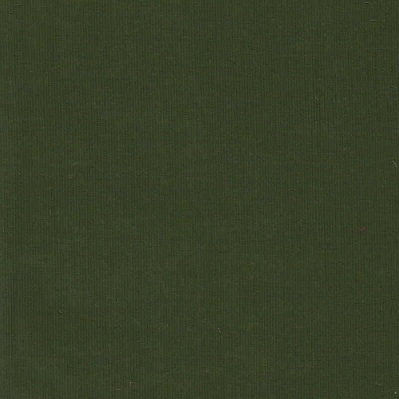 Colour swatch of pine green cotton needlecord.