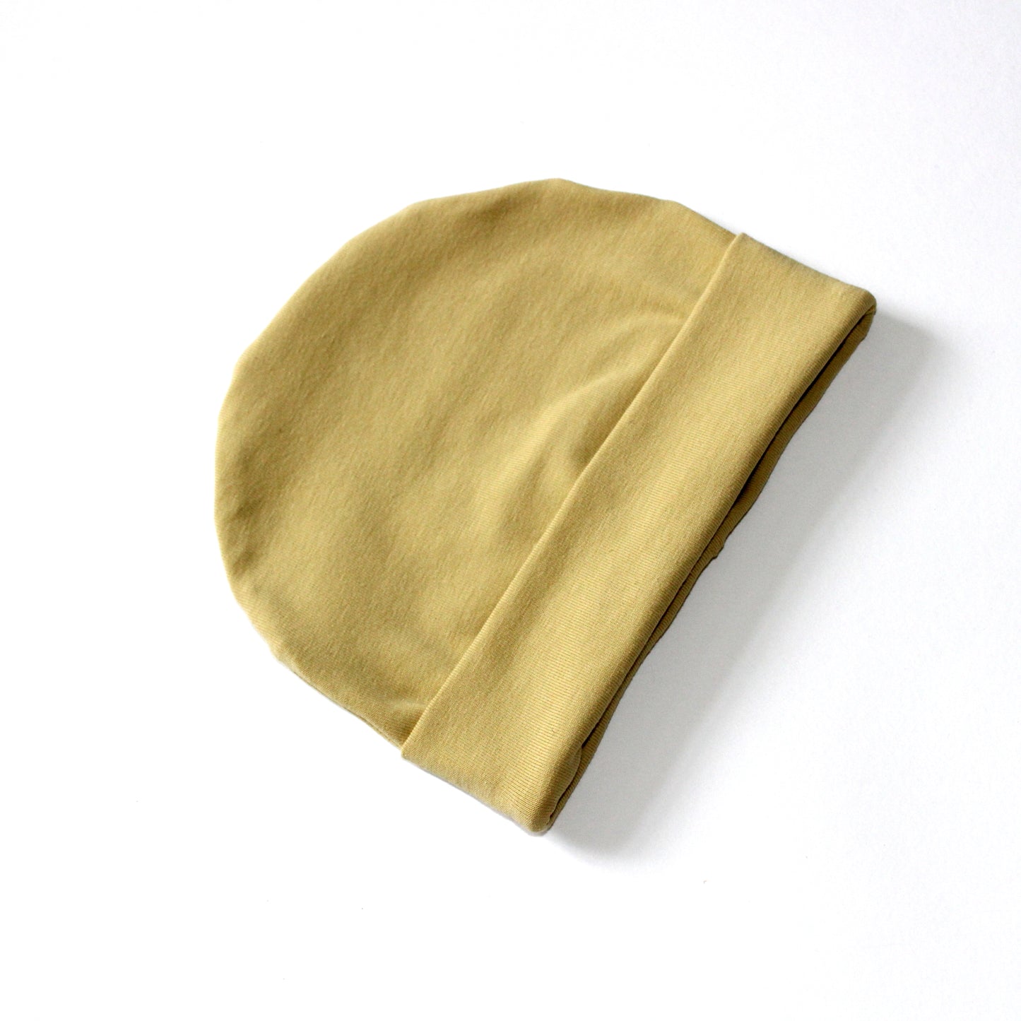 Pale Yellow Organic Cotton Beanie Hat